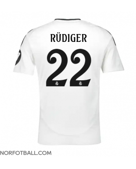Billige Fotballdrakt Real Madrid Antonio Rudiger #22 Replika Hjemmedrakt 2024-25 Kortermet